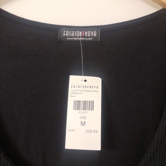 ⭐️Buy 1 get 1 FREE⭐️ NWT Fashion Nova Black Zip up Dress - Picture 2 of 3